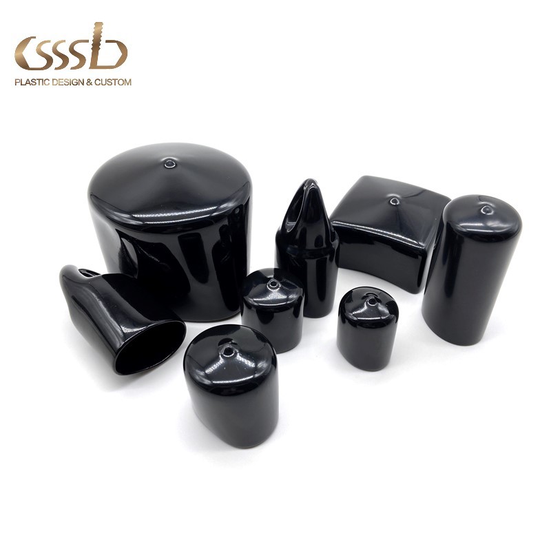 Rubber soft end caps for plastic packing tube