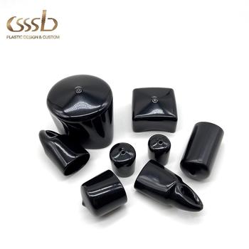 Rubber soft end caps for plastic packing tube