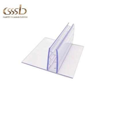 PVC profiles transparent for display label holding