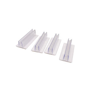 PVC profiles transparent for display label holding